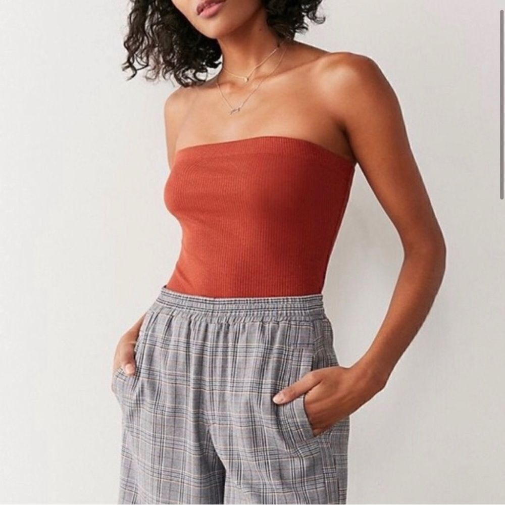 Urban Outfitters Out From Under Burnt Orange Bodysuit One Piece Ribbed Medium M - Picture 2 of 6